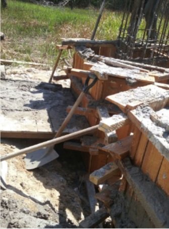Bloco fundação de torre - linha de transmissão no município de Baião-PA