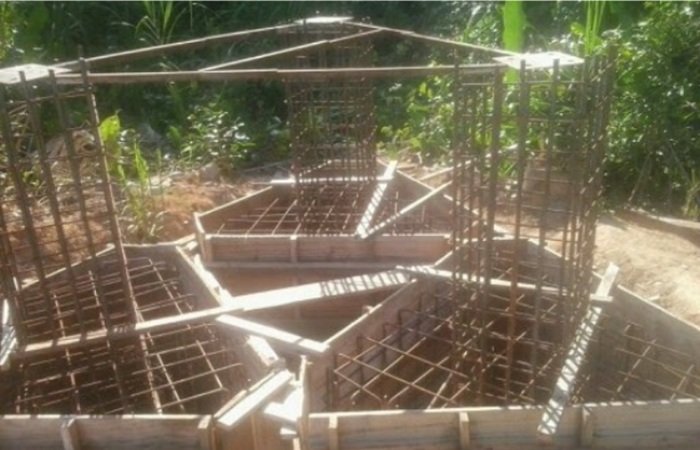 Bloco fundação de torre - linha de transmissão no município de Baião-PA