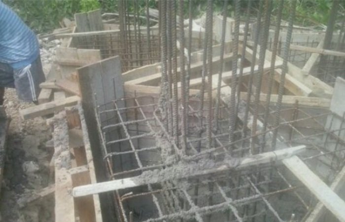 Bloco fundação de torre - linha de transmissão no município de Baião-PA